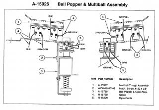 WHITE WATER (Williams) Multiball trough