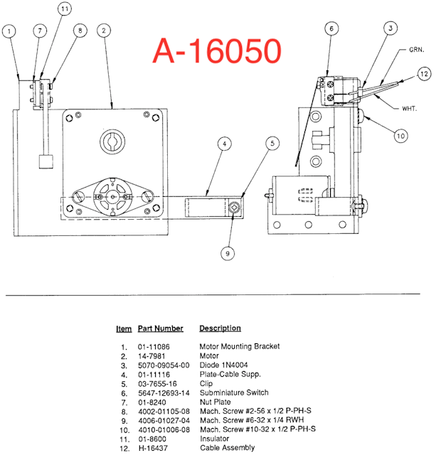 DRACULA (Williams) Motor assembly