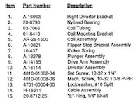 TWILIGHT ZONE (Bally) Right diverter assembly