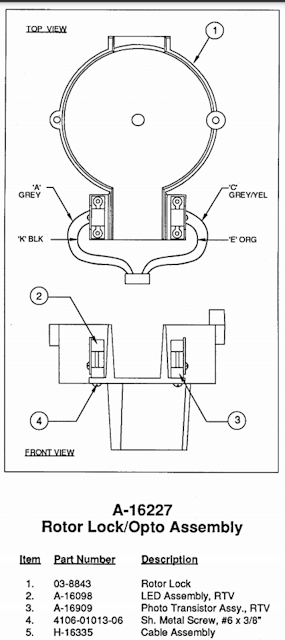 INDIANA JONES (Williams) Rotor lock opto assembly