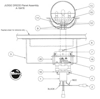 JUDGE DREDD (Bally) Planet assy