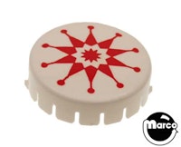 Pop bumper cap GTB asterisk red