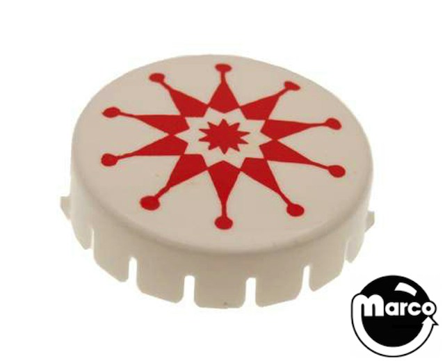 Pop bumper cap GTB asterisk red