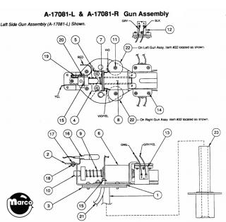 STAR TREK NEXT GEN (WMS) Gun kicker bracket