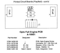CORVETTE (Bally) Opto full engine pcb