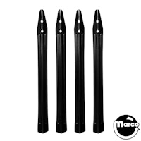 Leg - 28-1/2 inch Black smooth set of 4