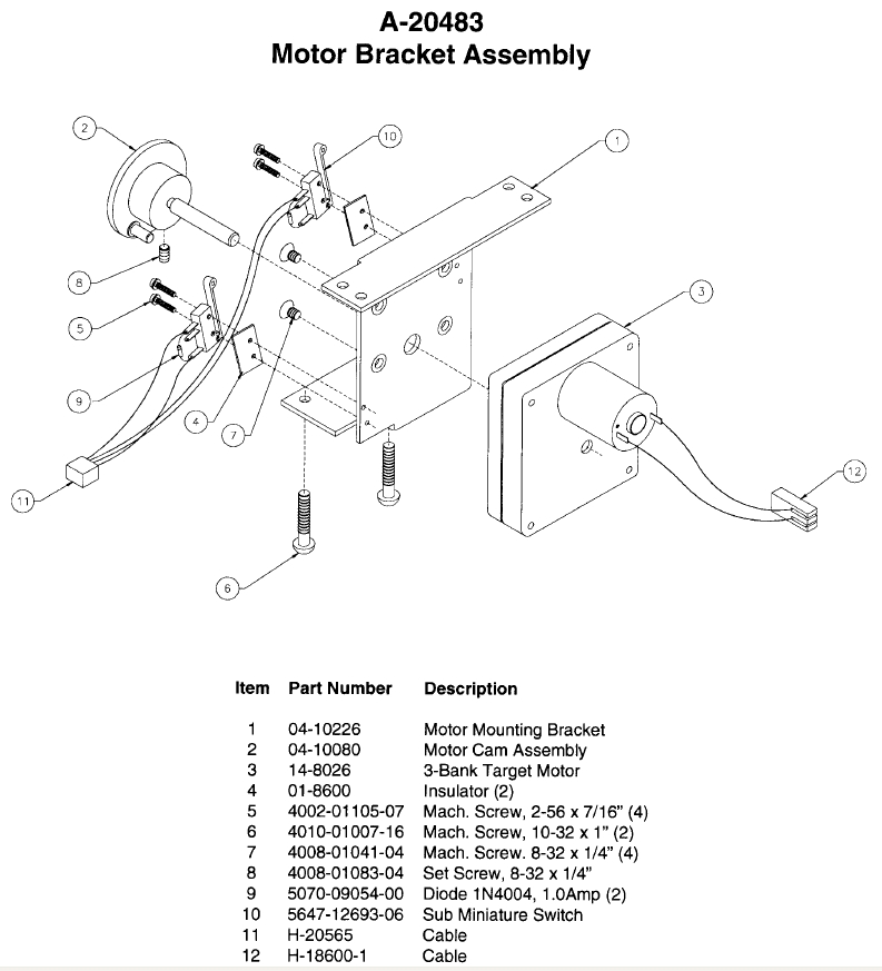 WHO DUNNIT (Bally) Roulette Wheel motor