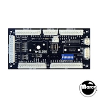 Coin door interface board with spacers