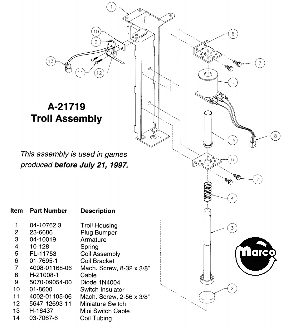 MEDIEVAL MADNESS (Williams) Troll assembly early production