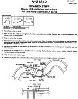 A-21842-P - SCARED STIFF (Bally) Ramp repair kit - Marco