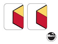 Q BERT'S QUEST (Gottlieb) Drop target decal left
