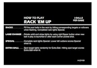 RACK EM UP (Gottlieb) Score Cards