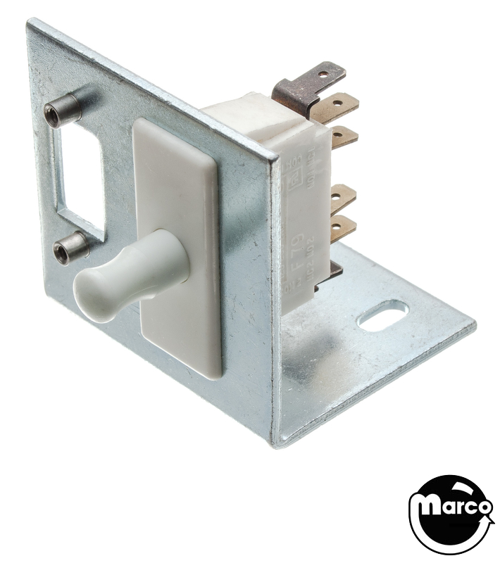 Interlock switch assembly coin door