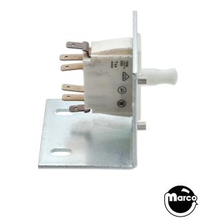 Interlock switch assembly coin door