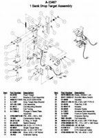 Drop target assembly single