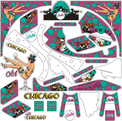OLD CHICAGO (Bally) Plastic set M-1330-118