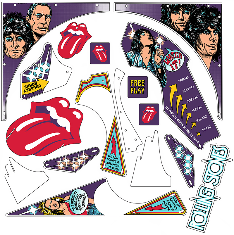 ROLLING STONES (Bally) Plastic set