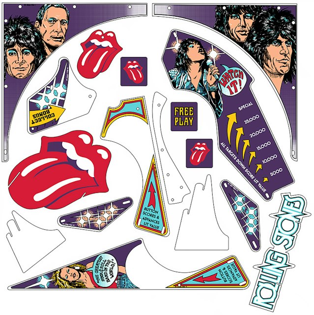 ROLLING STONES (Bally) Plastic set