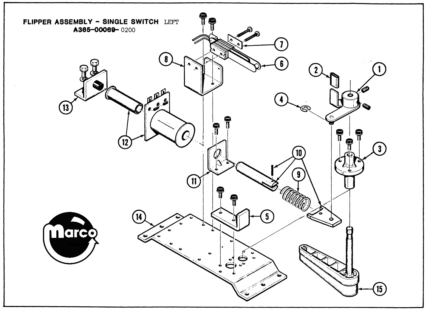 Flipper assembly Bally / Midway single left