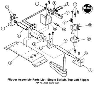 Flipper assembly Bally / Midway left