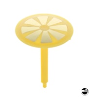 Mushroom bumper target 1-3/8 inch yellow flower gold