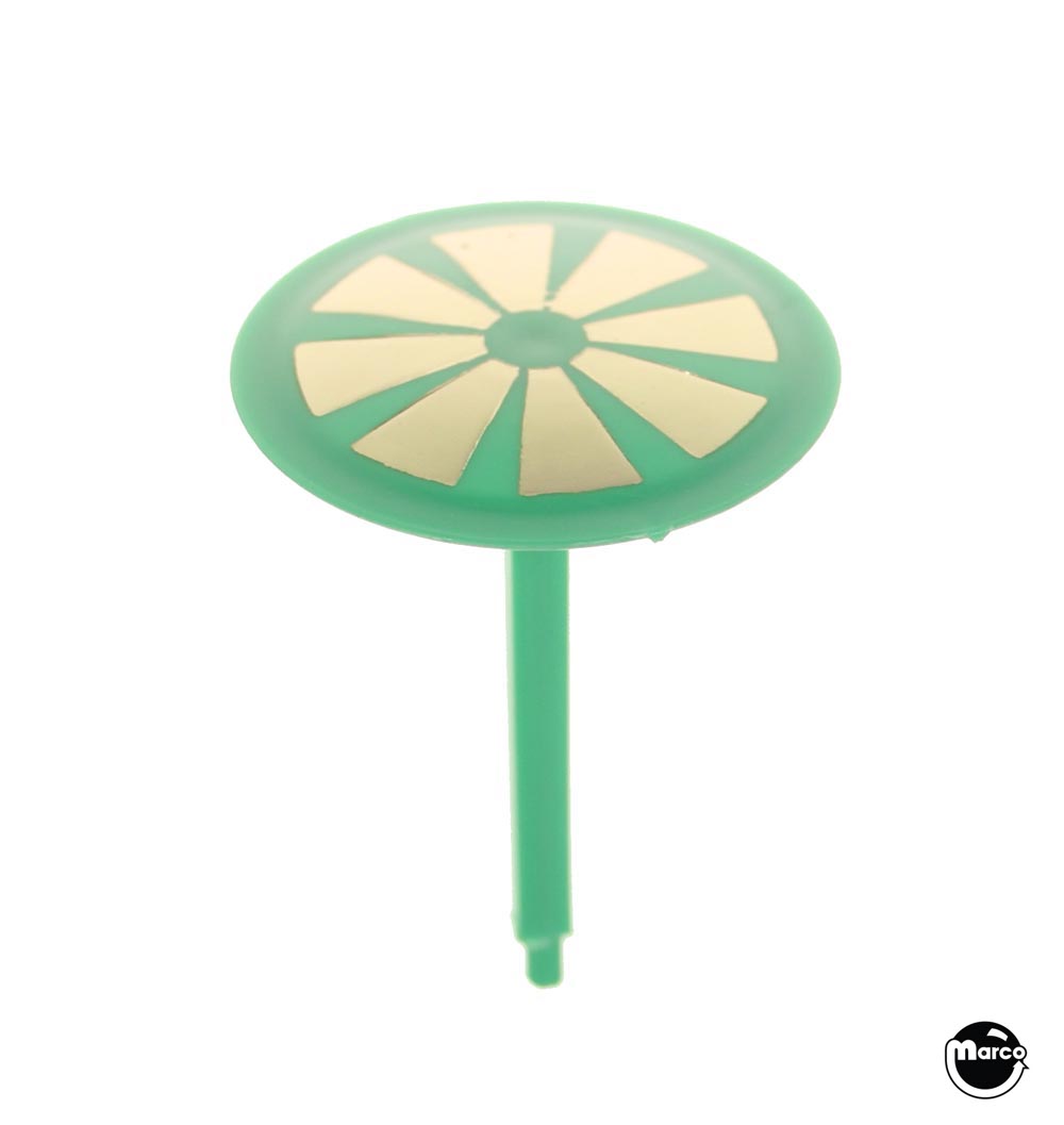 パーツ pompom.tomoko1982 A-3712-12 - Mushroom bumper target 1-3/8 inch green flower gold