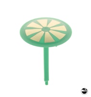 Mushroom bumper target 1-3/8 inch green flower gold