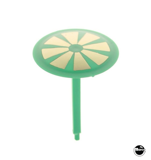Mushroom bumper target 1-3/8 inch green flower gold