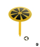 Mushroom bumper target 1-3/8 inch yellow flower black