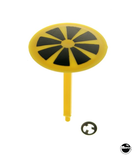 Mushroom bumper target 1-3/8 inch yellow flower black