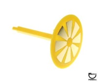 Mushroom bumper target 1-3/8 inch yellow flower gold