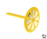 Mushroom bumper target 1-3/8 inch yellow flower gold