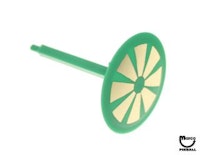 Mushroom bumper target 1-3/8 inch green flower gold