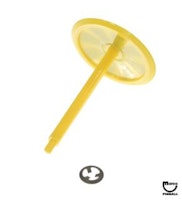 Mushroom bumper target 1-3/8 inch yellow flower black
