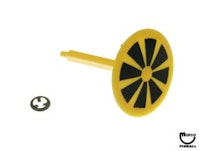 Mushroom bumper target 1-3/8 inch yellow flower black