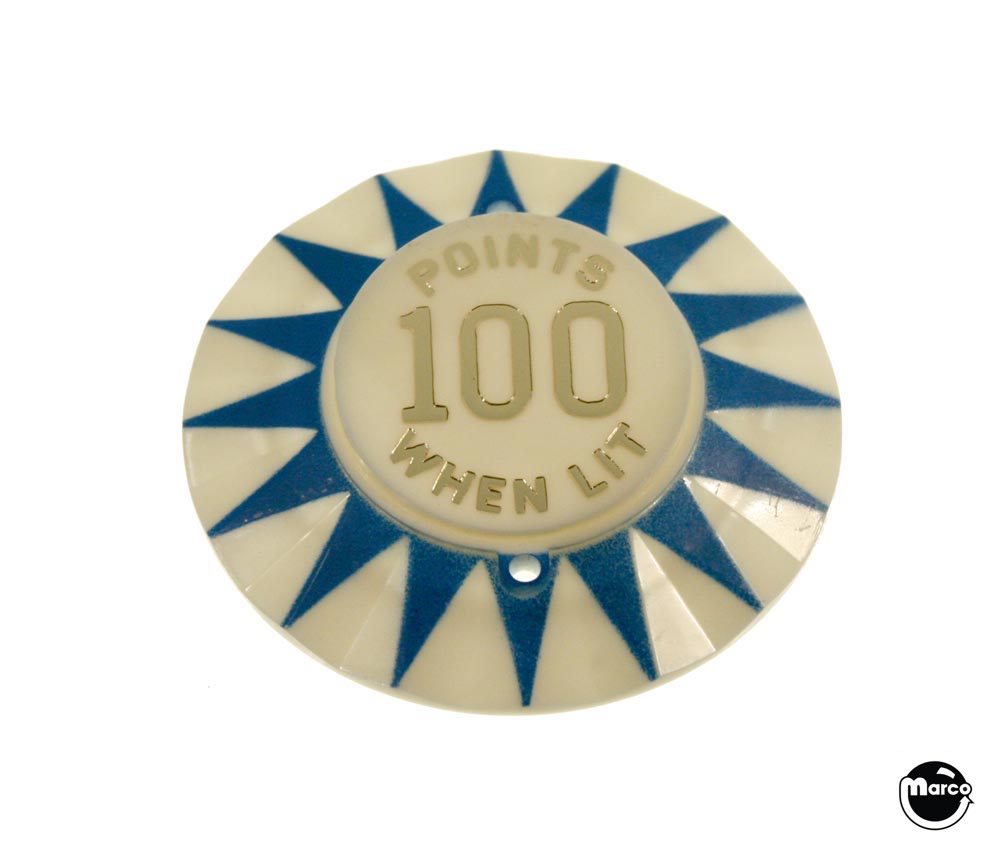 Pop bumper cap sunburst 'Points 100 When Lit' B/GL C-719-16