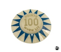 Pop bumper cap "Points 100 W/Lit" B/GL