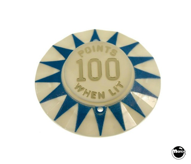 Pop bumper cap sunburst 'Points 100 When Lit' B/GL C-719-16