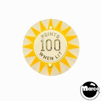 Pop bumper cap "Points 100 W/Lit" Y/GL