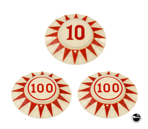 HI-DEAL (Bally) Pop bumper cap set (3) PCS2035