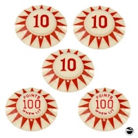 OLD CHICAGO (Bally) Pop bumper cap set