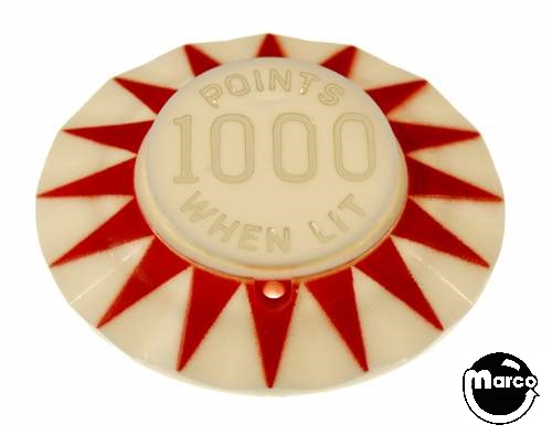 Pop bumper cap sunburst 'Points 1000 When Lit' R/GL
