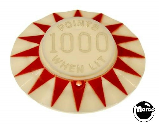 Pop bumper cap sunburst 'Points 1000 When Lit' R/GL