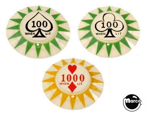 BLACK JACK (Bally) Pop bumper cap set PCS1079