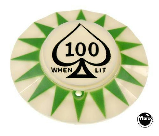 Pop bumper cap sunburst '100 When Lit -Spade' G/K