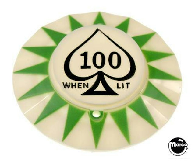 Pop bumper cap sunburst '100 When Lit -Spade' G/K