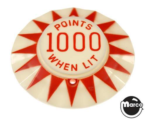 Pop bumper cap sunburst 'Points 1000 When Lit' R/R