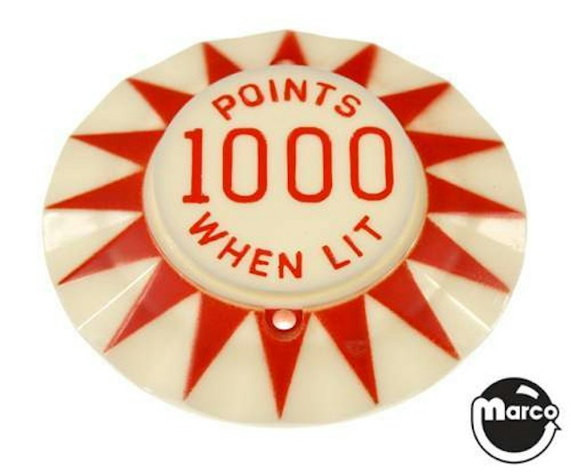 Pop bumper cap sunburst 'Points 1000 When Lit' R/R