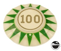 Pop bumper cap '100' circle G/SL