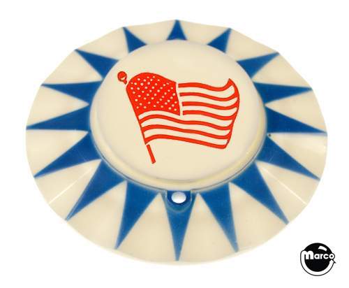 Pop bumper cap sunburst 'Flag' B/R
